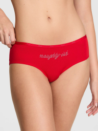 Жіночі трусики хіпхагери Victoria's Secret Pink зі стразами 1160367610 (Червоний M)
