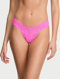 Мереживні трусики тонг Victoria's Secret 1160396985 (Рожевий S)