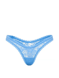 Кружевные трусики тонг Victoria's Secret 1160402790 (Голубой XXL)