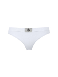 Трусики тонг Victoria's Secret с логотипом из страз 1160410509 (Голубой L)
