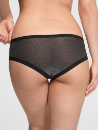 Бесшовные трусики чики Victoria's Secret PINK с блеском 1160489506 (Черный S)