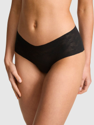 Бесшовные трусики чики Victoria's Secret PINK с узором 1160491485 (Черный S)