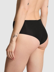 Женские бесшовные трусики чики Victoria's Secret PINK 1160495929 (Черный S)