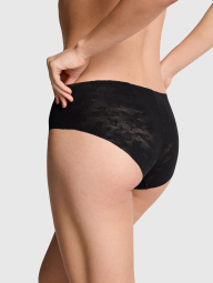 Бесшовные трусики хипхаггеры Victoria's Secret PINK с узором 1160542951 (Черный S)