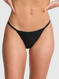 Бесшовные трусики стринги Victoria's Secret PINK с узором 1160545075 (Черный S)