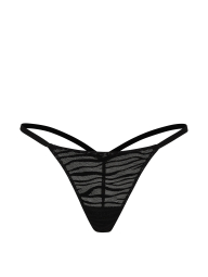 Бесшовные трусики стринги Victoria's Secret PINK с узором 1160545075 (Черный S)