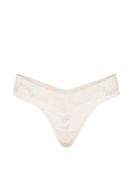 Кружевные трусики тонг Victoria's Secret 1160972744 (Молочный L)