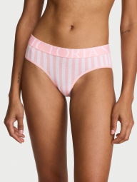 Трусики хіпхагери Victoria's Secret з логотипом 1160952995 (Білий/Рожевий M)