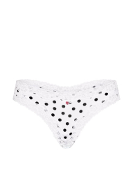 Жіночі трусики тонг Victoria's Secret з мереживним оздобленням 1160953711 (Білий XS)
