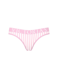 Трусики тонг Victoria's Secret з логотипом 1160953239 (Білий/Рожевий M)