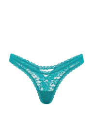Мереживні трусики тонг Victoria's Secret 1160951685 (Бірюзовий S)