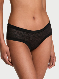 Жіночі безшовні трусики чіки Victoria's Secret з візерунком 1160963007 (Чорний S)