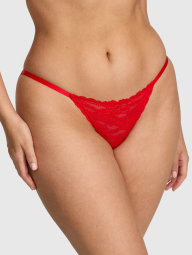 Мереживні трусики бікіні Victoria's Secret PINK 1160969891 (Червоний S)