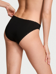 Женские трусики бикини Victoria's Secret с кружевной отделкой 1160995304 (Черный M)
