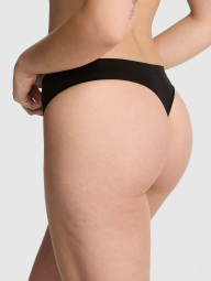 Жіночі трусики Тонг Victoria's Secret Pink з логотипом 1160993369 (Чорний S)
