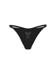 Жіночі трусики тонг Victoria's Secret Pink зі стразами 1161272026 (Чорний S)