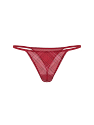 Жіночі сітчасті трусики тонг Victoria's Secret із шиммером 1161054734 (Червоний XL)