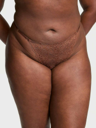 Кружевные трусики стринги Victoria's Secret 1161107421 (Коричневый M)