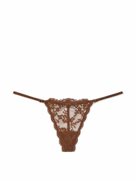 Кружевные трусики стринги Victoria's Secret 1161109837 (Коричневый XL)