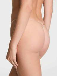 Кружевные трусики стринги Victoria's Secret 1161153706 (Бежевый XL)