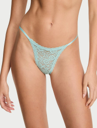 Мереживні трусики тонг Victoria's Secret 1161157366 (Бірюзовий S)