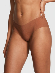 Бесшовные трусики хипхаггеры Victoria's Secret PINK с логотипом 1161351594 (Коричневый L)