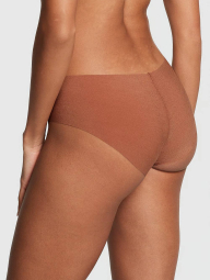 Бесшовные трусики хипхаггеры Victoria's Secret PINK с логотипом 1161351594 (Коричневый L)