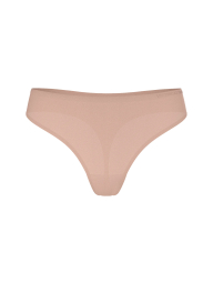 Гладкие трусики тонг Flex Victoria's Secret с логотипом 1161352977 (Бежевый M)