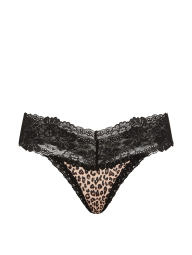 Женские трусики тонг Victoria's Secret Pink 1161731596 (Леопардовый M)