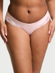 Гладкие трусики Victoria's Secret чики с кружевом 1161760865 (Розовый M)