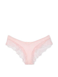 Гладкие трусики Victoria's Secret чики с кружевом 1161760865 (Розовый M)
