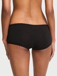 Трусики шортики Victoria's Secret с кружевом 1161777349 (Черный S)