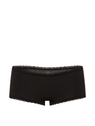Трусики шортики Victoria's Secret с кружевом 1161777349 (Черный S)