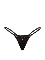 Трусики стринги Victoria's Secret с кружевом 1161785243 (Черный S)