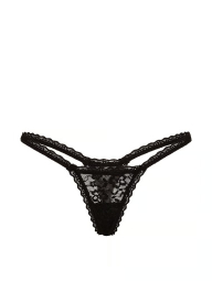 Кружевные трусики стринги Victoria's Secret 1161805435 (Черный M)