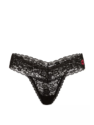 Мереживні трусики тонг Victoria's Secret зі стразами 1161856861 (Чорний XL)