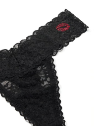 Мереживні трусики тонг Victoria's Secret зі стразами 1161856861 (Чорний XL)