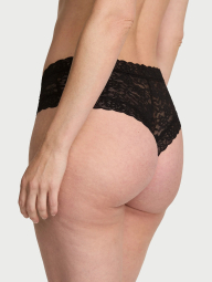 Мереживні трусики чики Victoria's Secret зі стразами 1161859976 (Чорний XL)