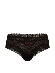 Кружевные трусики чики Victoria's Secret со стразами 1161956127 (Черный S)