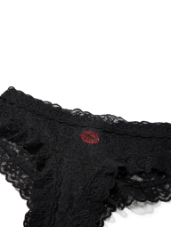 Кружевные трусики чики Victoria's Secret со стразами 1161956127 (Черный S)