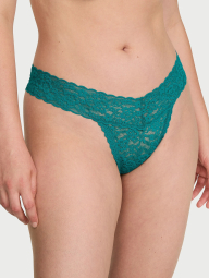 Мереживні трусики тонг Victoria's Secret 1161870376 (Бірюзовий XS)