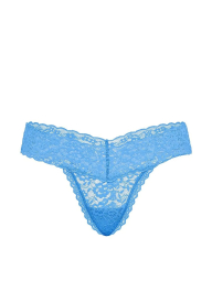 Кружевные трусики тонг Victoria's Secret 1161885209 (Голубой S)