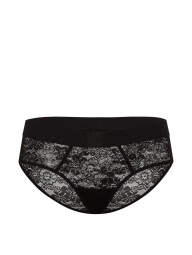 Женские кружевные трусики хипхаггеры Victoria's Secret PINK 1161971775 (Черный L)