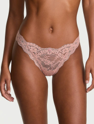 Кружевные трусики тонг Victoria's Secret 1162057604 (Розовый XS)