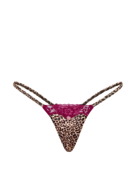 Трусики стрінги Victoria's Secret з мереживом 1162102292 (Леопардовий L)