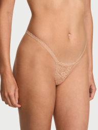 Кружевные трусики стринги Victoria's Secret 1162161965 (Бежевый S)