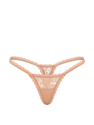 Кружевные трусики стринги Victoria's Secret 1162161965 (Бежевый S)