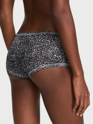 Трусики шортики Victoria's Secret кружевные 1162155141 (Серый S)