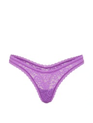 Мереживні трусики тонг Victoria's Secret 1162133399 (Фіолетовий S)