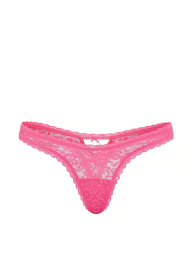 Кружевные трусики тонг Victoria's Secret 1162136628 (Розовый S)